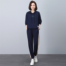运动套装女春秋2025新款春装妈妈时尚洋气女士秋季宽松休闲两件套，女装套装/套裙，天丽