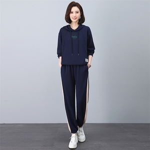 运动套装女春秋2025新款春装妈妈时尚洋气女士秋季宽松休闲两件套图片