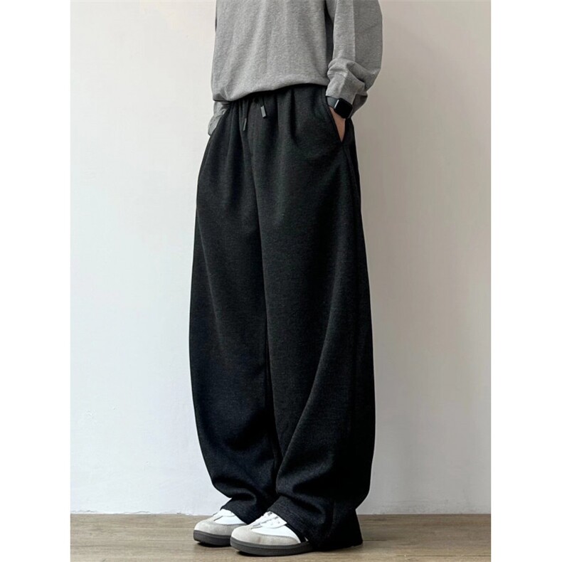 1506-1/KU581/P50新款宽松休闲裤男韩版潮流百搭裤子阔腿拖地长裤图片