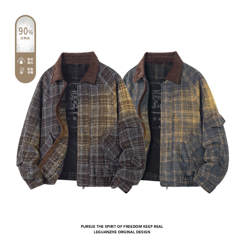 2025冬季新款港风白底大码90%白鸭绒羽绒服M-3XLG9902-特P220,男装羽绒服,电商A022