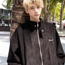 复古麂皮绒立领外套男潮牌夹克春秋款美式外套J638，男装夹克，星座1116A（原606A-3）