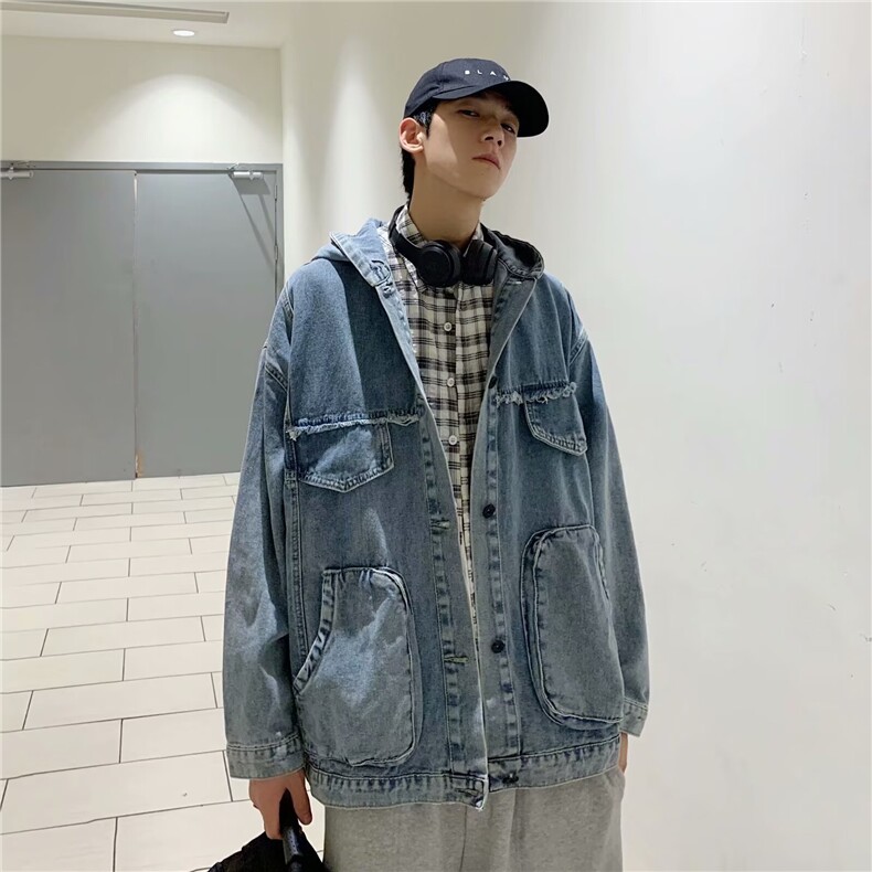 2025秋男士牛仔夹克韩版潮流工装外休闲套JK015,男装夹克,星座1108