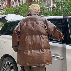 港风鳄鱼纹钢印字母设计棉衣男MY77093P120控168 抖音控198图片