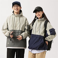 2026春季新款男装日系潮牌宽松拼色连帽外套休闲夹克JK568-F133，男装夹克，电商A101（原外27）