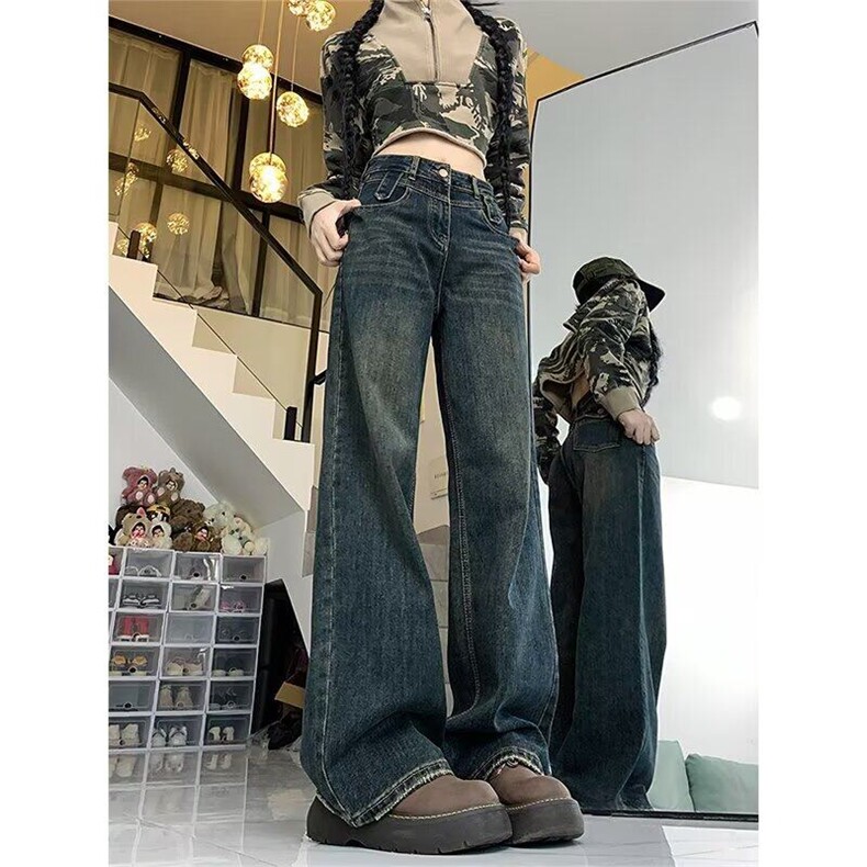 美式复古牛仔裤女春新款NY405P45,男装牛仔裤,星座1116-2