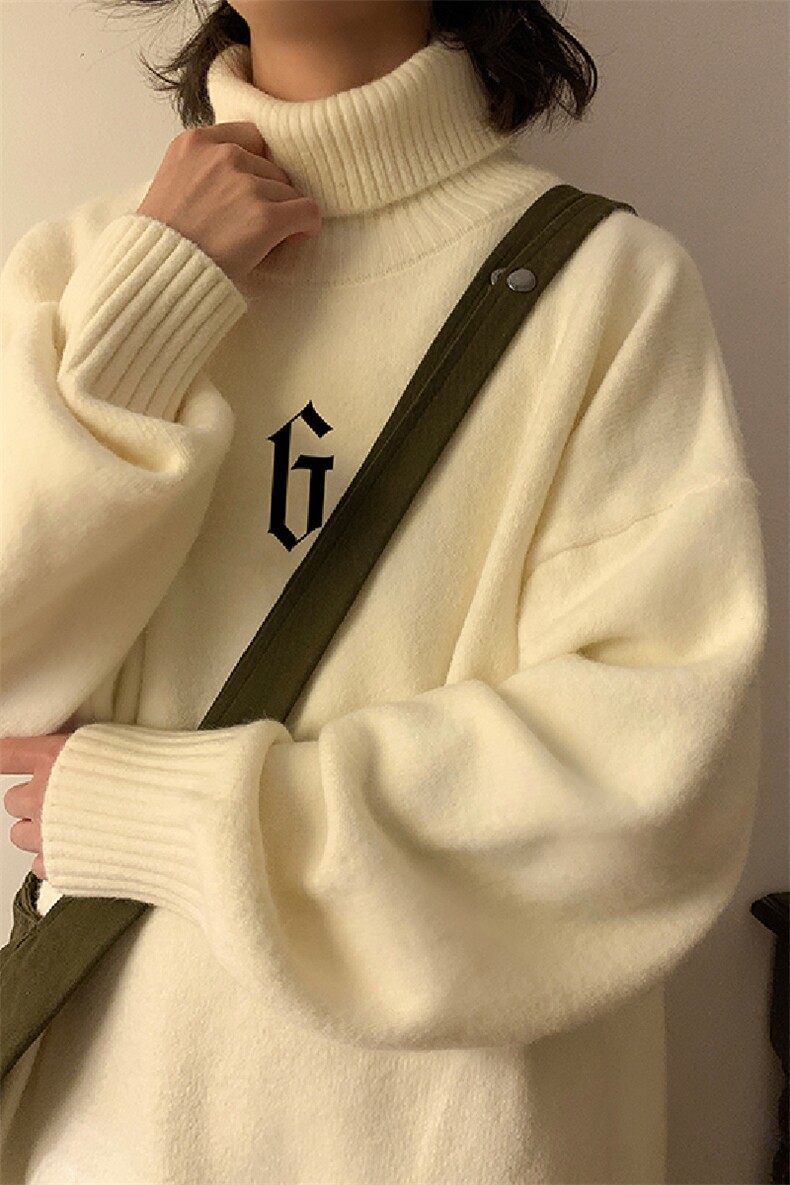 高领毛衣男美式复古重磅hiphop冬款加绒加厚超厚高级感慵懒针织衫,男装针织衫/毛衣,电商B367