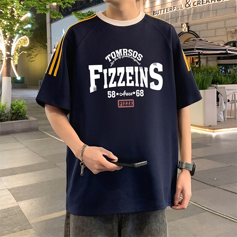 CT003大码宽松纯棉运动圆领体恤衫oversize短袖T恤男重磅T,男装T恤,星座304A-1