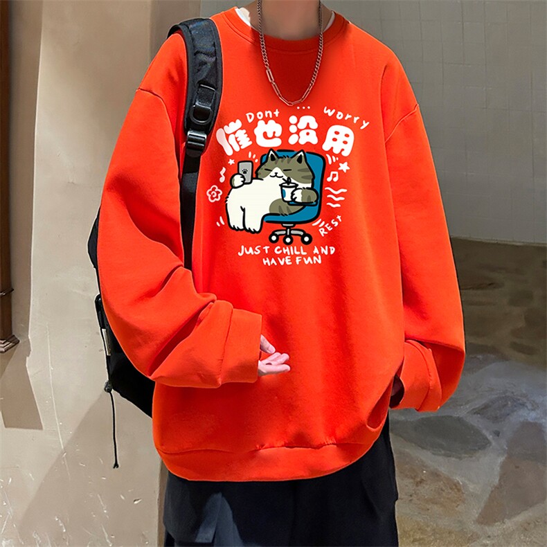 控38简约帅气百搭长袖t恤男大码卫衣 T4403-P25 加绒款-P35图片