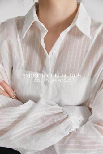 新款暗条纹衬衣两个色清爽的早秋系列，其它，SMOOTH