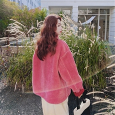 【大货已出】树莓粉两面穿皮毛一体2C137-8279-P225-K358，女装皮草，2C137