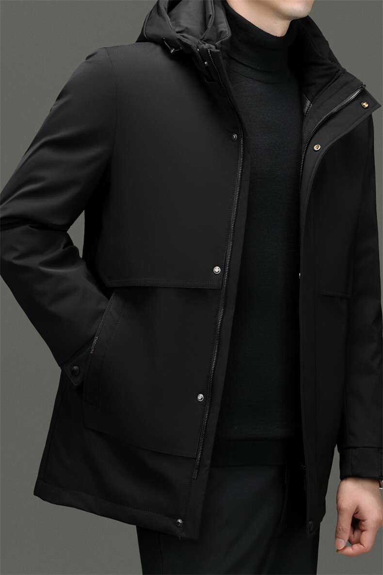 BN2320钱塘2020-2商务简约冬季厚款中年男士90鸭绒羽绒服P265,男装羽绒服,钱塘207-2