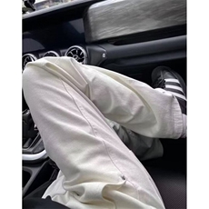 白色cleanfit微喇牛仔裤男春秋季美式高街vibe直筒修身工装长裤子，男装牛仔裤，星座1116A（原606A-3）