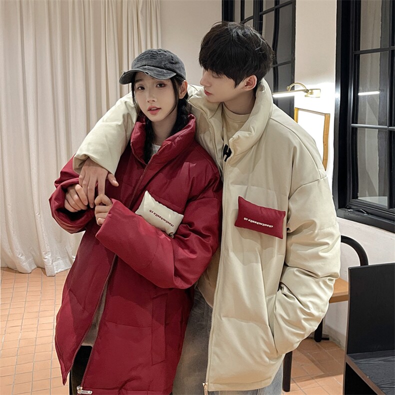 PU皮羽绒服冬季新款宽松港风白鸭绒情侣外套YR918-P150(控价198元,男装羽绒服,星座214-3