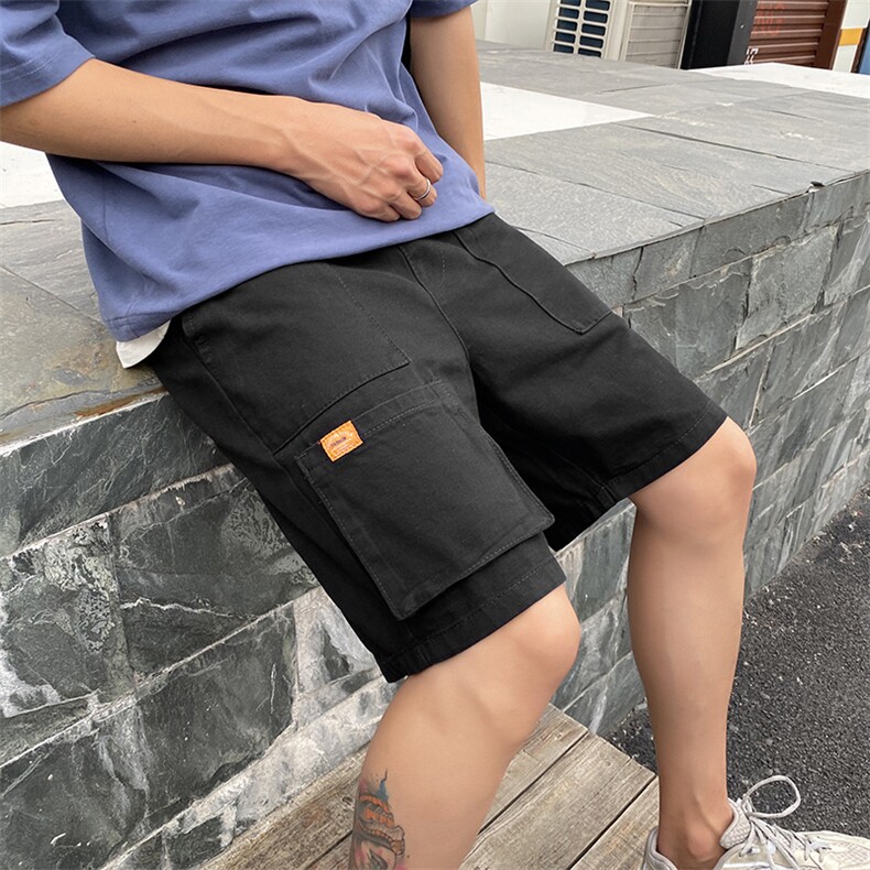 NZ17P45短裤男潮流宽松直筒百搭港风ins超火cec夏季五分工装裤,男装休闲裤,电商D321A