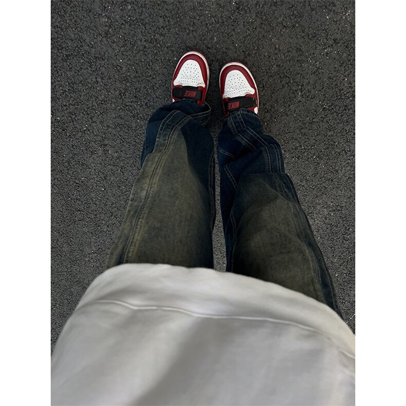 B221美式ins高街加绒加厚牛仔裤LK23134-P65控88,男装牛仔裤,电商B221