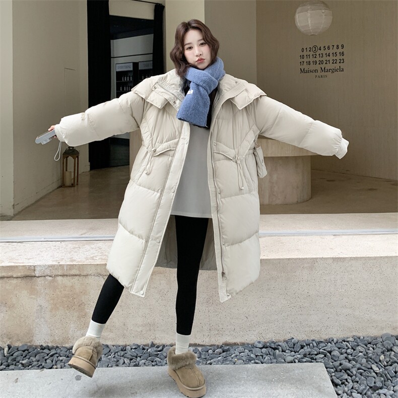 2025年冬季休闲风长款90白鸭绒羽绒服，女装羽绒服，玖莱伊