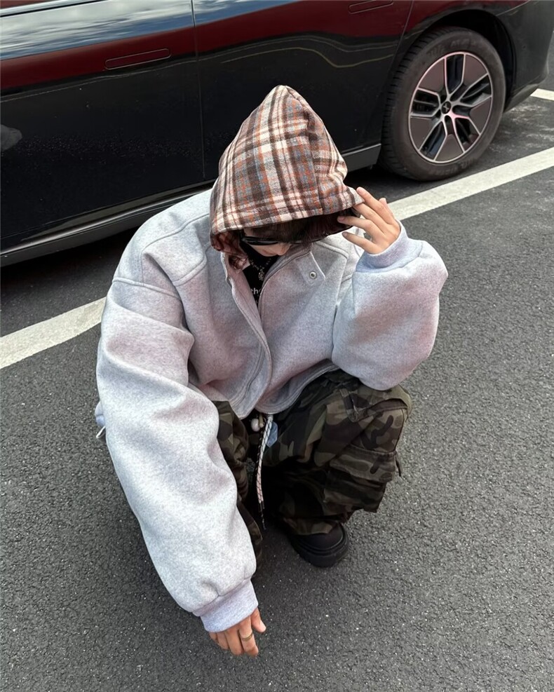 秋冬新款加厚立领夹克男复古宽松休闲高级感工装外套LW93411-P90,男装夹克,星座1008