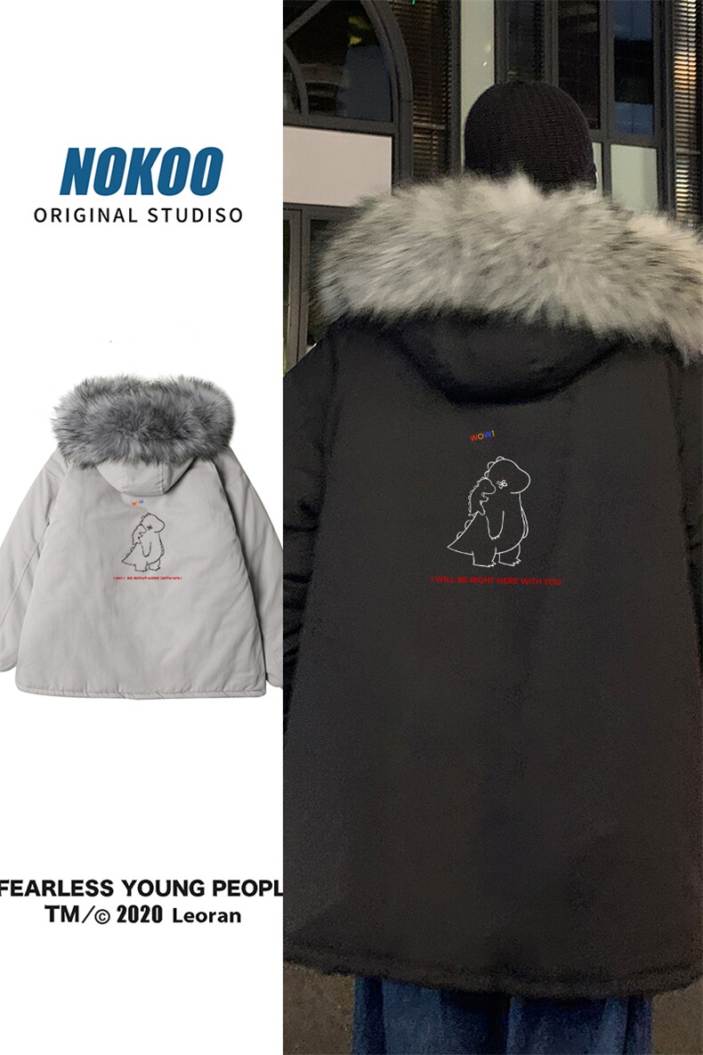 MM48140-P130冬季大毛领棉衣男士大码加厚棉袄男棉服,男装棉衣,电商A040