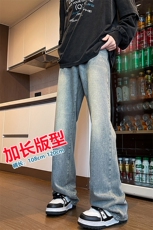 加长版裤子男高个子美式高街188cm110牛仔裤KZ010P58加绒68控78，男装牛仔裤，电商B312