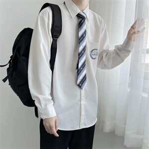 长袖白衬衫男2023春季新款潮DK17P33，男装衬衫，星座1116-2