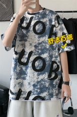数据款！仿纯短袖t恤男新款百搭宽松潮流休闲T恤衫TC309-P27，男装T恤，星座717