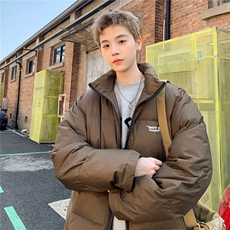 美拉德冬装潮设计感格子立领羽绒棉服情侣棉衣外套男H917P118，男装棉衣，电商A341