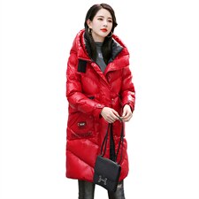 2022年冬季新款简约优雅气质时尚休闲中长款保暖舒适连帽棉衣，女装棉衣/棉服，依如秀(原杭风阁)