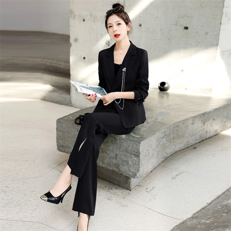 现货职业减龄西装套装女秋新款时尚气质女神范工作服两件套,女装套装/套裙,韩美纤衣