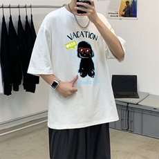 夏季潮流百搭潮牌港风印花短袖T恤ins宽松半袖体恤T691-P22，男装T恤，星座512-2