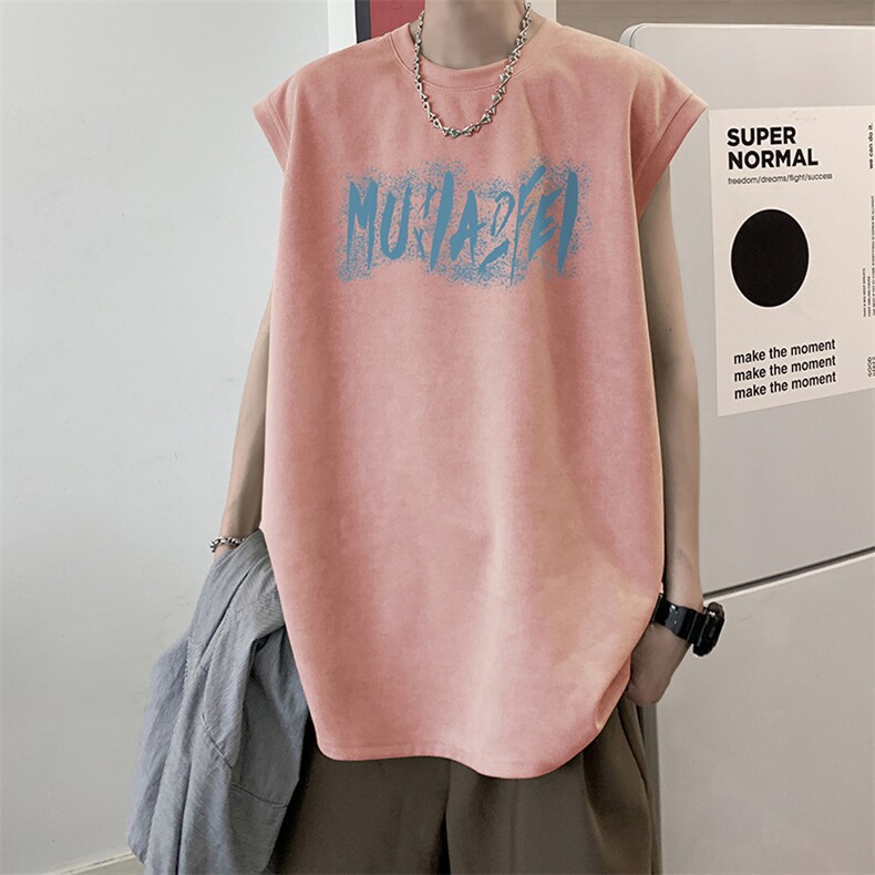 量大优可提供视频2024夏美式麂皮绒背心HD019-1-BP2452-P18，男装背心/马甲，电商019-1