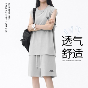 夏季舒适宽松休闲冰丝百搭套装 TZ82-特批68图片