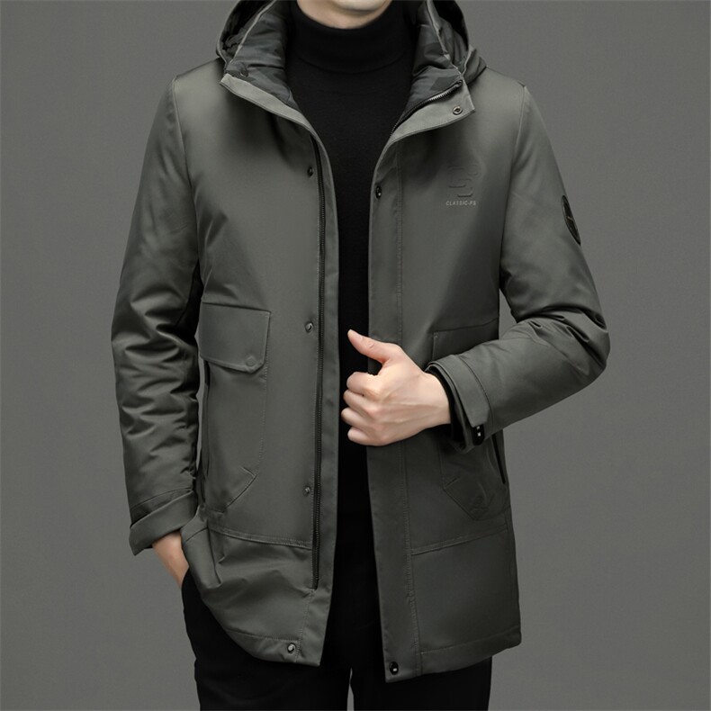 BNA2198钱塘2020-2中年男士冬季厚款百搭商务休闲有帽羽绒服P255图片
