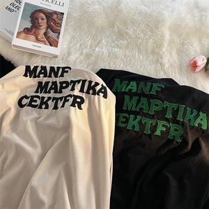港风秋款男夹克衫灯芯绒字母刺绣别针休闲外套JK0117 P55图片