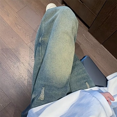 美式高街牛仔裤男韩版潮流痞子帅气2023秋冬新款ins长裤RK993-P43，男装牛仔裤，星座412-3
