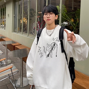 华夫格！华夫格上衣男圆领华夫格卫衣男大码长袖t恤男HY234-特P23图片