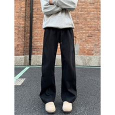 弯刀卫裤男春季2025新款美式阔腿休闲裤男士重磅宽松直筒运动裤子，男装休闲裤，星座506A