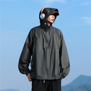 2024夏季户外轻薄透气防晒衣潮牌速干冰丝防晒服男现货 W8188-P40图片