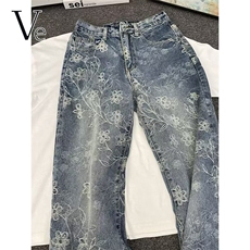 美式高街牛仔裤男新款水洗扎染弯刀直筒微喇裤513ACK2602P40，男装牛仔裤，星座513A