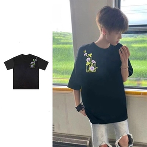 万针全刺绣工艺抖音得物高品质260克重磅纯棉双纱美式高街短袖T恤图片