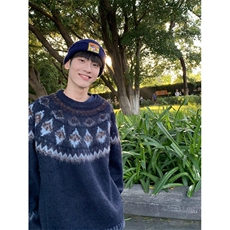 北欧费尔岛红色毛衣男女潮牌情侣装针织衫秋冬圣诞毛线衣MY369，男装针织衫/毛衣，星座1116A（原606A-3）