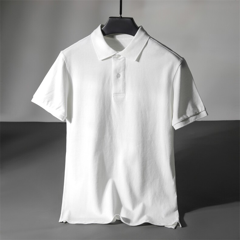 2025春季新款休闲百搭纯色净面polo衫，男装Polo衫，德尔信羊绒