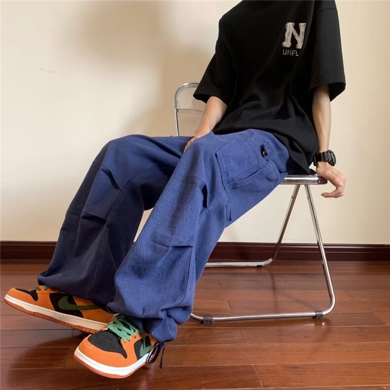 青春流行长裤时尚潮牌新款男纯色休闲裤宽松型工装裤夏季GK27-P58,男装休闲裤,星座1109-3