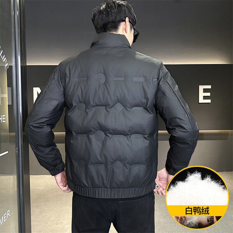 标50%男士冬季羽绒服2025新款时尚立领百搭鸭绒保暖青年潮外套,男装羽绒服,电商A225