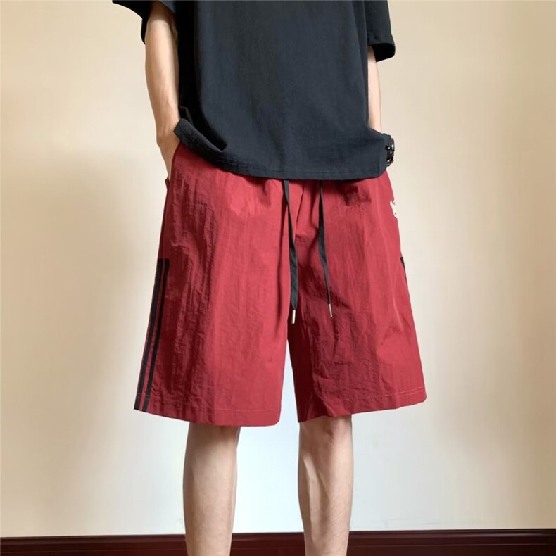 美式街头男宽松休闲百搭短裤夏季薄款潮牌直筒五分裤DK006-P28,男装休闲裤,星座308B-2