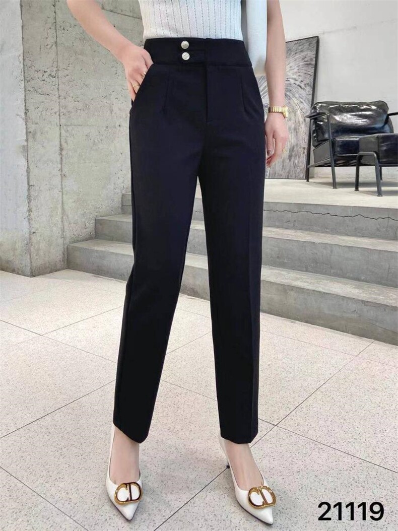 高弹烟管裤，女装，六月