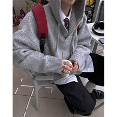 连帽学院风毛衣男款套装秋冬季高级感男士针织衫男装M241，男装针织衫/毛衣，星座1116A（原606A-3）
