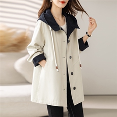 现货！2025秋装新款中长款风衣外套女，女装风衣，慕咨