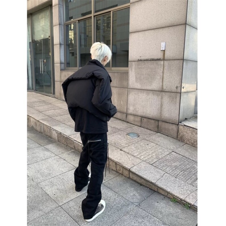 cleanfit美式高街棉服男款冬季小众设计感解构棉衣短款蝙蝠袖外套,男装棉衣,星座807