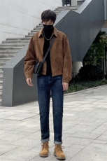 搭配马丁靴的牛仔裤男秋冬修身休闲裤机车风痞帅1412-2/505/P65，男装牛仔裤，星座1412-2