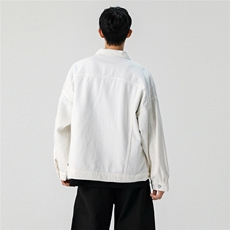 25款抖音品质男士宽松纯色情侣休闲水洗外套上衣N961/P85128，男装夹克，星座202